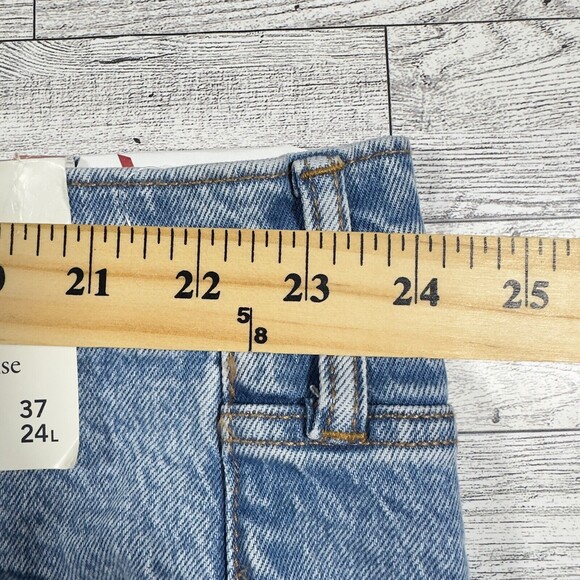 Abercrombie & Fitch 90s Straight Ultra High Rise Jeans NWT Women’s Sz 24L Blue - Picture 12 of 15